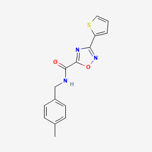 N-(4-methylbenzyl)-3-(thiophen-2-yl)-1,2,4-oxadiazole-5-carboxamide