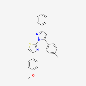 2-[3,5-bis(4-methylphenyl)-1H-pyrazol-1-yl]-4-(4-methoxyphenyl)-1,3-thiazole