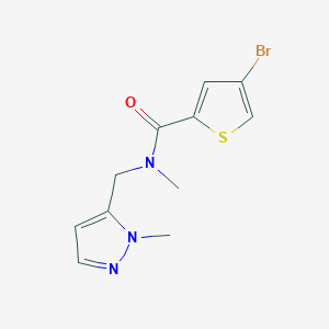 4-bromo-N-methyl-N-[(1-methyl-1H-pyrazol-5-yl)methyl]thiophene-2-carboxamide