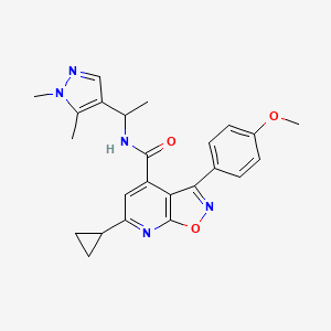 6-cyclopropyl-N-[1-(1,5-dimethyl-1H-pyrazol-4-yl)ethyl]-3-(4-methoxyphenyl)[1,2]oxazolo[5,4-b]pyridine-4-carboxamide