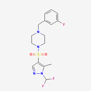 1-{[1-(difluoromethyl)-5-methyl-1H-pyrazol-4-yl]sulfonyl}-4-(3-fluorobenzyl)piperazine