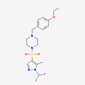 1-{[1-(difluoromethyl)-5-methyl-1H-pyrazol-4-yl]sulfonyl}-4-(4-ethoxybenzyl)piperazine