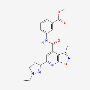 methyl 3-({[6-(1-ethyl-1H-pyrazol-3-yl)-3-methyl[1,2]oxazolo[5,4-b]pyridin-4-yl]carbonyl}amino)benzoate