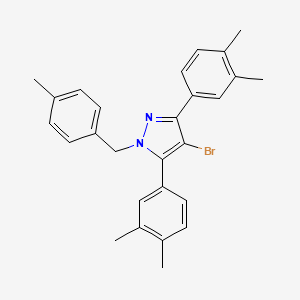 4-bromo-3,5-bis(3,4-dimethylphenyl)-1-(4-methylbenzyl)-1H-pyrazole