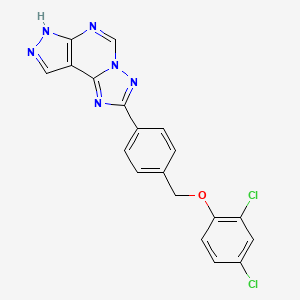 2-{4-[(2,4-dichlorophenoxy)methyl]phenyl}-7H-pyrazolo[4,3-e][1,2,4]triazolo[1,5-c]pyrimidine