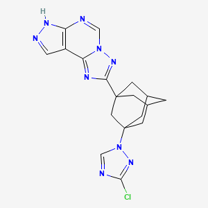 2-[3-(3-Chloro-1H-1,2,4-triazol-1-YL)-1-adamantyl]-7H-pyrazolo[4,3-E][1,2,4]triazolo[1,5-C]pyrimidine