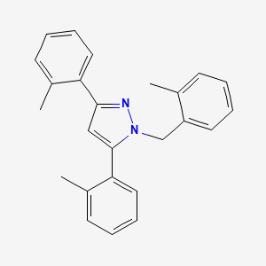 molecular formula C25H24N2 B10922039 1-(2-methylbenzyl)-3,5-bis(2-methylphenyl)-1H-pyrazole 