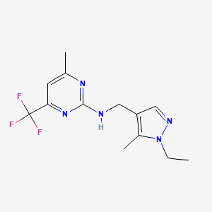 N-[(1-ethyl-5-methyl-1H-pyrazol-4-yl)methyl]-4-methyl-6-(trifluoromethyl)pyrimidin-2-amine