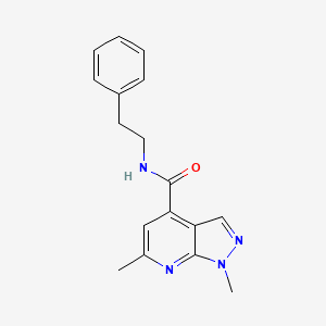 1,6-dimethyl-N-(2-phenylethyl)-1H-pyrazolo[3,4-b]pyridine-4-carboxamide