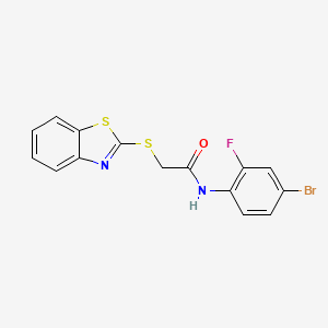 2-(1,3-benzothiazol-2-ylsulfanyl)-N-(4-bromo-2-fluorophenyl)acetamide