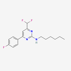 4-(difluoromethyl)-6-(4-fluorophenyl)-N-hexylpyrimidin-2-amine