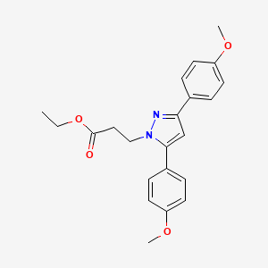 ethyl 3-[3,5-bis(4-methoxyphenyl)-1H-pyrazol-1-yl]propanoate