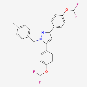 3,5-bis[4-(difluoromethoxy)phenyl]-1-(4-methylbenzyl)-1H-pyrazole