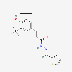 3-(3,5-di-tert-butyl-4-hydroxyphenyl)-N'-[(E)-thiophen-2-ylmethylidene]propanehydrazide