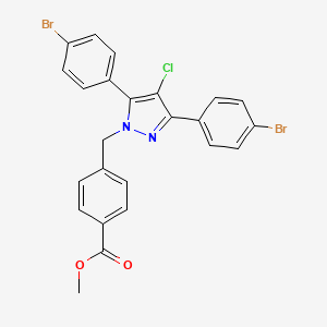 methyl 4-{[3,5-bis(4-bromophenyl)-4-chloro-1H-pyrazol-1-yl]methyl}benzoate