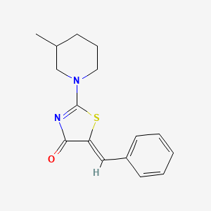 molecular formula C16H18N2OS B10922182 (5Z)-5-benzylidene-2-(3-methylpiperidin-1-yl)-1,3-thiazol-4(5H)-one 