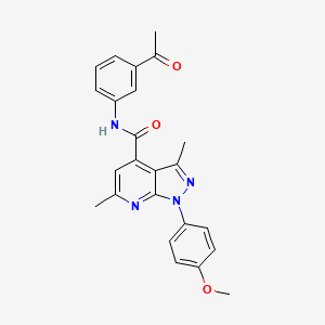 molecular formula C24H22N4O3 B10922191 N-(3-acetylphenyl)-1-(4-methoxyphenyl)-3,6-dimethyl-1H-pyrazolo[3,4-b]pyridine-4-carboxamide 