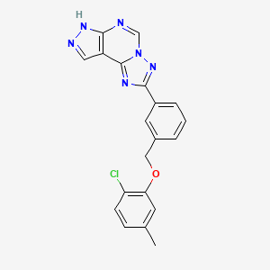 2-{3-[(2-chloro-5-methylphenoxy)methyl]phenyl}-7H-pyrazolo[4,3-e][1,2,4]triazolo[1,5-c]pyrimidine