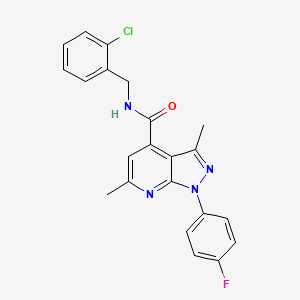 N-(2-chlorobenzyl)-1-(4-fluorophenyl)-3,6-dimethyl-1H-pyrazolo[3,4-b]pyridine-4-carboxamide