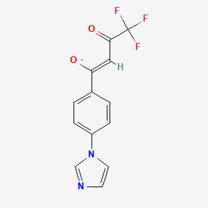 (2E)-1,1,1-trifluoro-4-[4-(1H-imidazol-1-yl)phenyl]-4-oxobut-2-en-2-olate