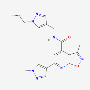 3-methyl-6-(1-methyl-1H-pyrazol-4-yl)-N-[(1-propyl-1H-pyrazol-4-yl)methyl][1,2]oxazolo[5,4-b]pyridine-4-carboxamide