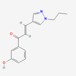 (2E)-1-(3-hydroxyphenyl)-3-(1-propyl-1H-pyrazol-4-yl)prop-2-en-1-one