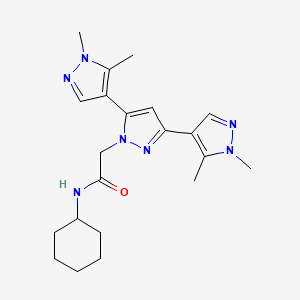 2-[3,5-bis(1,5-dimethylpyrazol-4-yl)pyrazol-1-yl]-N-cyclohexylacetamide