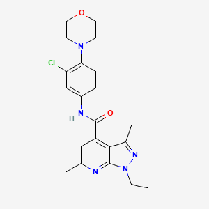 N-[3-chloro-4-(morpholin-4-yl)phenyl]-1-ethyl-3,6-dimethyl-1H-pyrazolo[3,4-b]pyridine-4-carboxamide