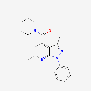 (6-ethyl-3-methyl-1-phenyl-1H-pyrazolo[3,4-b]pyridin-4-yl)(3-methylpiperidin-1-yl)methanone