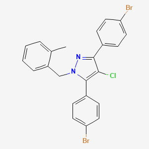 3,5-bis(4-bromophenyl)-4-chloro-1-(2-methylbenzyl)-1H-pyrazole