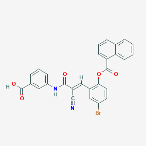 3-{[(2E)-3-{5-bromo-2-[(naphthalen-1-ylcarbonyl)oxy]phenyl}-2-cyanoprop-2-enoyl]amino}benzoic acid