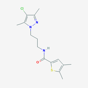 N-[3-(4-chloro-3,5-dimethyl-1H-pyrazol-1-yl)propyl]-4,5-dimethylthiophene-2-carboxamide