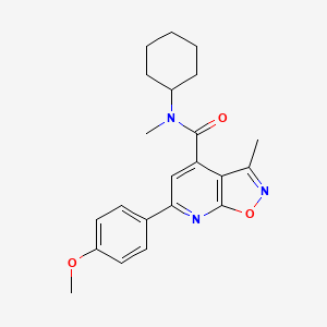 N-cyclohexyl-6-(4-methoxyphenyl)-N,3-dimethyl[1,2]oxazolo[5,4-b]pyridine-4-carboxamide