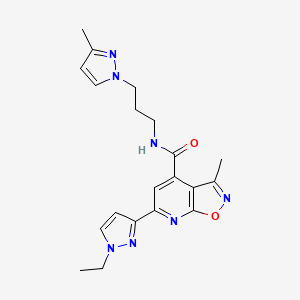 6-(1-ethyl-1H-pyrazol-3-yl)-3-methyl-N-[3-(3-methyl-1H-pyrazol-1-yl)propyl][1,2]oxazolo[5,4-b]pyridine-4-carboxamide