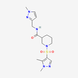 1-[(1,5-dimethyl-1H-pyrazol-4-yl)sulfonyl]-N-[(1-methyl-1H-pyrazol-3-yl)methyl]piperidine-3-carboxamide