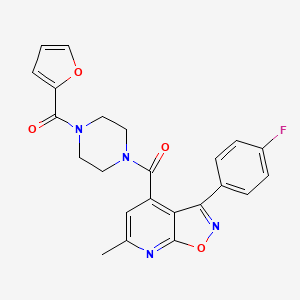 [3-(4-Fluorophenyl)-6-methyl[1,2]oxazolo[5,4-b]pyridin-4-yl][4-(furan-2-ylcarbonyl)piperazin-1-yl]methanone