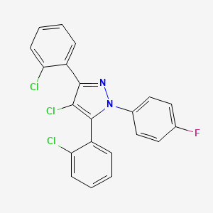 4-chloro-3,5-bis(2-chlorophenyl)-1-(4-fluorophenyl)-1H-pyrazole