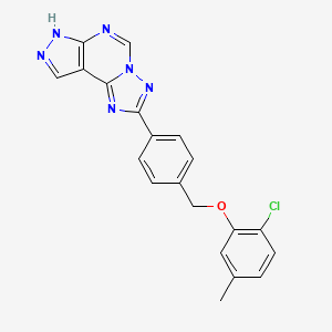 2-{4-[(2-chloro-5-methylphenoxy)methyl]phenyl}-7H-pyrazolo[4,3-e][1,2,4]triazolo[1,5-c]pyrimidine