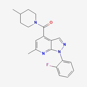 [1-(2-fluorophenyl)-6-methyl-1H-pyrazolo[3,4-b]pyridin-4-yl](4-methylpiperidin-1-yl)methanone