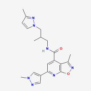 3-methyl-N-[2-methyl-3-(3-methyl-1H-pyrazol-1-yl)propyl]-6-(1-methyl-1H-pyrazol-4-yl)[1,2]oxazolo[5,4-b]pyridine-4-carboxamide