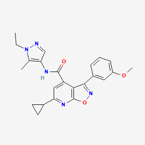 6-cyclopropyl-N-(1-ethyl-5-methyl-1H-pyrazol-4-yl)-3-(3-methoxyphenyl)[1,2]oxazolo[5,4-b]pyridine-4-carboxamide