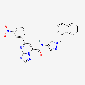 N-[1-(naphthalen-1-ylmethyl)-1H-pyrazol-4-yl]-5-(3-nitrophenyl)[1,2,4]triazolo[1,5-a]pyrimidine-7-carboxamide