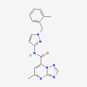 5-methyl-N-[1-(2-methylbenzyl)-1H-pyrazol-3-yl][1,2,4]triazolo[1,5-a]pyrimidine-7-carboxamide