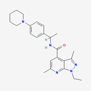 1-Ethyl-3,6-dimethyl-N~4~-[1-(4-piperidinophenyl)ethyl]-1H-pyrazolo[3,4-B]pyridine-4-carboxamide