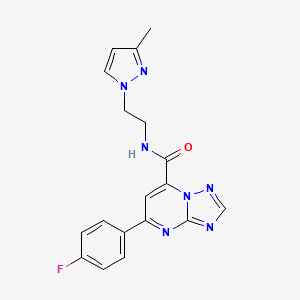 5-(4-fluorophenyl)-N-[2-(3-methyl-1H-pyrazol-1-yl)ethyl][1,2,4]triazolo[1,5-a]pyrimidine-7-carboxamide