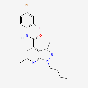 N-(4-bromo-2-fluorophenyl)-1-butyl-3,6-dimethyl-1H-pyrazolo[3,4-b]pyridine-4-carboxamide