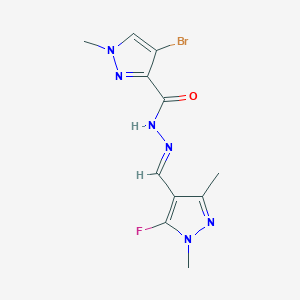 4-Bromo-N'-((5-fluoro-1,3-dimethyl-1H-pyrazol-4-yl)methylene)-1-methyl-1H-pyrazole-3-carbohydrazide