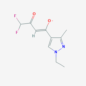 (2E)-4-(1-ethyl-3-methyl-1H-pyrazol-4-yl)-1,1-difluoro-4-oxobut-2-en-2-olate