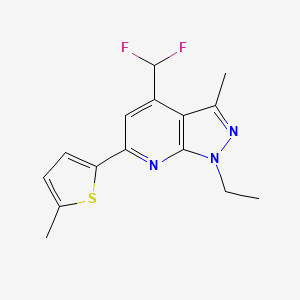 4-(difluoromethyl)-1-ethyl-3-methyl-6-(5-methylthiophen-2-yl)-1H-pyrazolo[3,4-b]pyridine