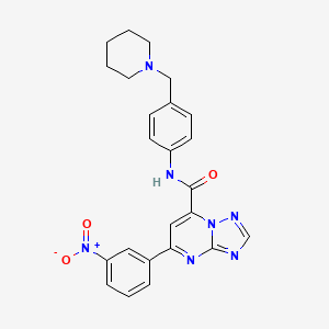 5-(3-nitrophenyl)-N-[4-(piperidin-1-ylmethyl)phenyl][1,2,4]triazolo[1,5-a]pyrimidine-7-carboxamide